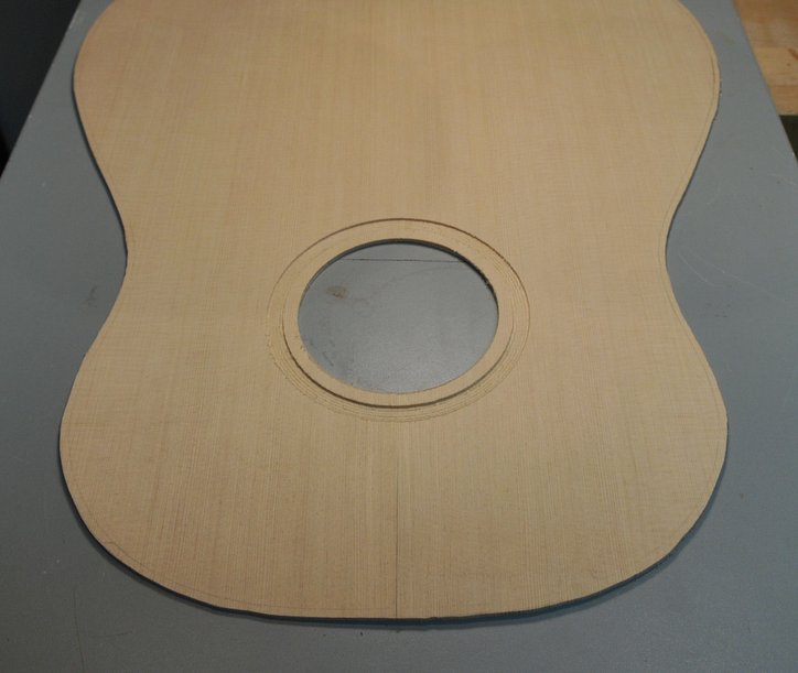 The sitka spruce top.