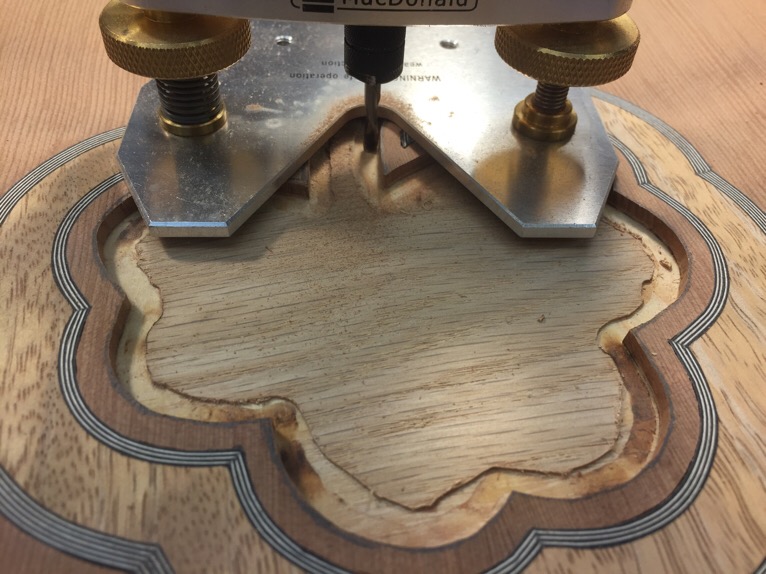 Routing the sound hole